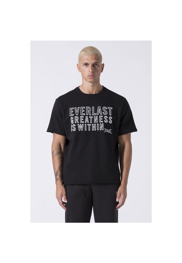 EVERLAST - Girocollo Felpa Non Garz. Kolor: czarny. Sport: fitness