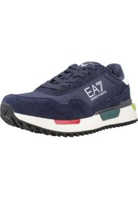 EA7 - Kapcie EMPORIO ARMANI 7X000380 AF19175 Niebieski. Kolor: niebieski. Materiał: tkanina, skóra. Sport: turystyka piesza