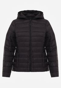 Renee - Czarna Pikowana Kurtka Przejściowa z Kapturem Pretirra. Okazja: na co dzień. Typ kołnierza: kaptur. Kolor: czarny. Materiał: jeans, nylon. Styl: casual #6