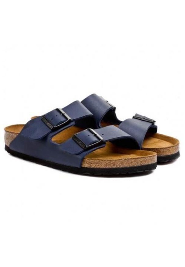 Klapki dla dzieci Birkenstock Arizona Kids. Kolor: niebieski. Materiał: materiał, skóra, syntetyk
