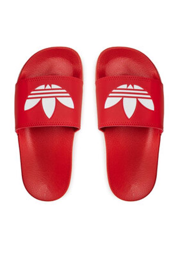 Adidas - adidas Klapki adilette Lite FU8296 Czerwony. Kolor: czerwony. Materiał: skóra