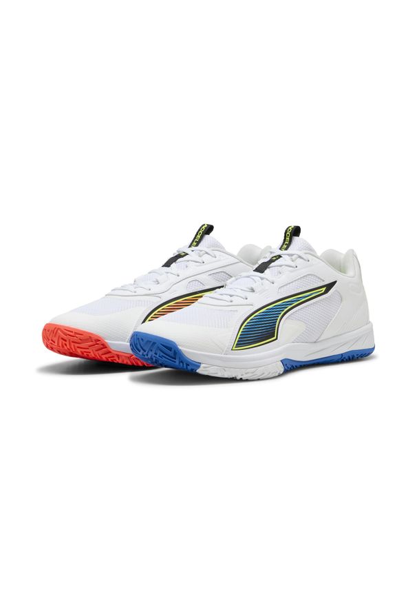 Puma - Buty do piłki ręcznej unisex Accelerate Pro 4 Game On PUMA. Kolor: czerwony, niebieski, wielokolorowy, biały. Sport: piłka ręczna