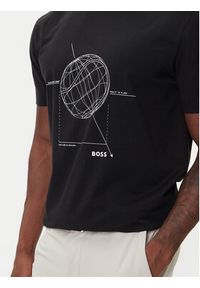 BOSS T-Shirt League GRX 50549413 Czarny Relaxed Fit. Kolor: czarny. Materiał: bawełna