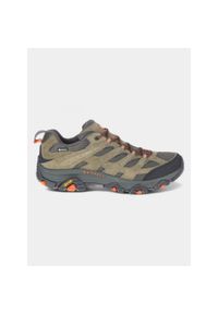 Buty turystyczne męskie Merrell Moab 3 GTX. Kolor: zielony. Materiał: skóra. Szerokość cholewki: normalna. Technologia: Gore-Tex