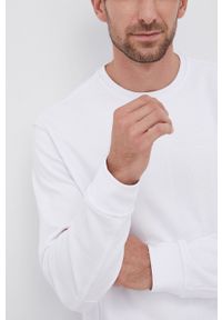 Armani Exchange Bluza bawełniana męska kolor biały z nadrukiem. Okazja: na co dzień. Kolor: biały. Materiał: bawełna. Wzór: nadruk. Styl: casual #4