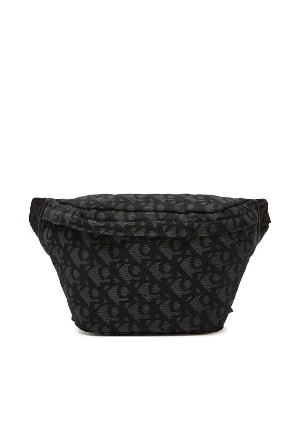 Calvin Klein Jeans Saszetka nerka Unstructured Monogram Waistbag LV04G3177G Czarny. Kolor: czarny. Materiał: materiał