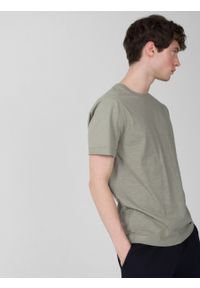 outhorn - T-shirt z nadrukiem męski - oliwkowy. Okazja: na co dzień. Kolor: oliwkowy. Materiał: dzianina, bawełna. Długość rękawa: krótki rękaw. Wzór: nadruk. Styl: casual #7