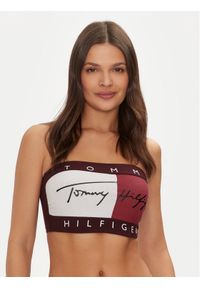 TOMMY HILFIGER - Tommy Hilfiger Biustonosz bezfiszbinowy UW0UW05608 Bordowy. Kolor: czerwony. Materiał: bawełna