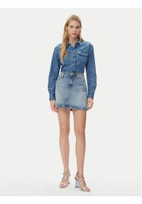 Guess Jeans Koszula W5RH35 D5M81 Niebieski Regular Fit. Kolor: niebieski. Materiał: bawełna #3