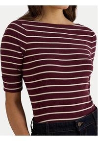 Lauren Ralph Lauren - LAUREN RALPH LAUREN Bluzka 200P03723001 Brązowy Slim Fit. Kolor: brązowy. Materiał: bawełna #4