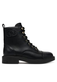 Guess Botki FLTFNE FAL10 Czarny. Kolor: czarny. Materiał: skóra