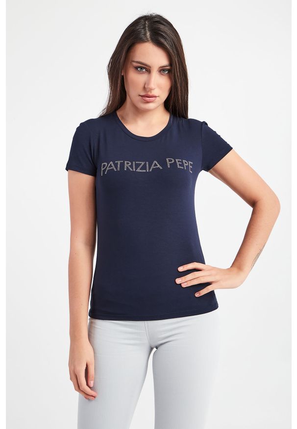 Patrizia Pepe - T-SHIRT PATRIZIA PEPE. Długość rękawa: krótki rękaw. Długość: krótkie. Wzór: napisy