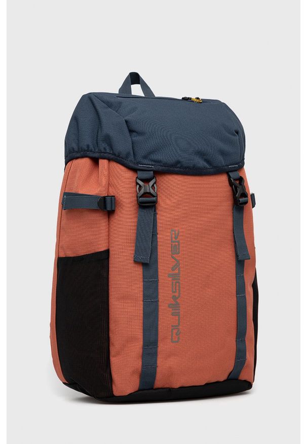Quiksilver plecak męski kolor pomarańczowy duży wzorzysty. Kolor: pomarańczowy