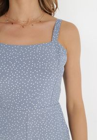 Born2be - Jasnoniebieski Kombinezon Aereira. Okazja: na co dzień, na imprezę. Kolor: niebieski. Długość rękawa: na ramiączkach. Długość: długie. Wzór: aplikacja, kropki. Sezon: lato. Styl: casual #7