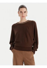 Marciano Guess Sweter 5BGR02 5782Z Brązowy Regular Fit. Kolor: brązowy. Materiał: syntetyk