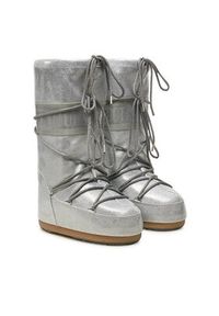 Moon Boot Śniegowce Icon Glitter 80D1402850 Srebrny. Kolor: srebrny. Materiał: skóra #7