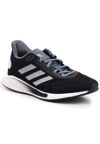 Adidas - Buty adidas Galaxar Run W FW1185 czarne. Zapięcie: pasek. Kolor: czarny. Materiał: syntetyk, materiał. Szerokość cholewki: normalna. Wzór: paski. Sport: bieganie