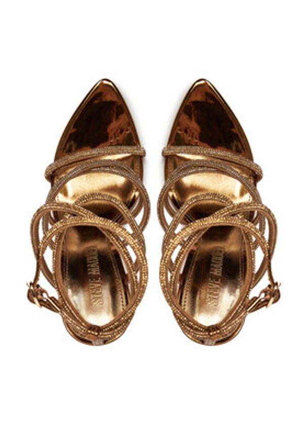 Steve Madden Sandały Sky High SM11003639 Złoty. Kolor: złoty. Materiał: materiał