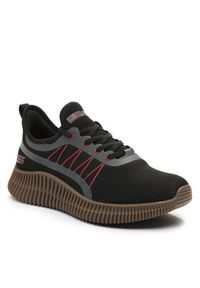 skechers - Skechers Sneakersy BOBS Geo 118171/BKMT Czarny. Kolor: czarny. Materiał: materiał #5