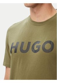 Hugo - HUGO T-Shirt Dulivio 50467556 Zielony Regular Fit. Kolor: zielony. Materiał: bawełna #3