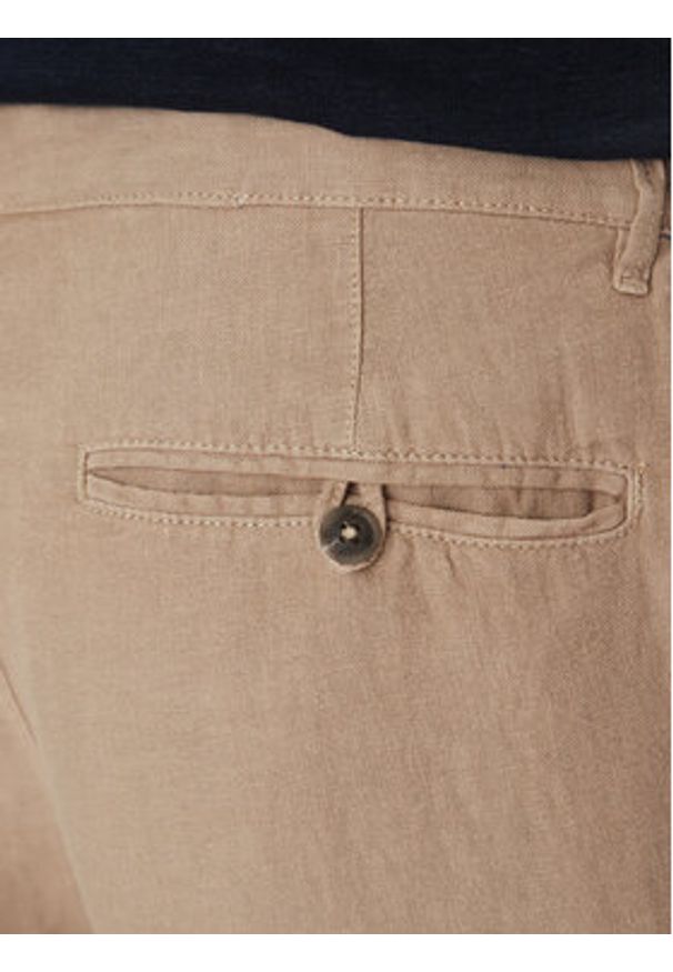 Aeronautica Militare Szorty materiałowe 251BE254CT3508 Beżowy Regular Fit. Kolor: beżowy. Materiał: len