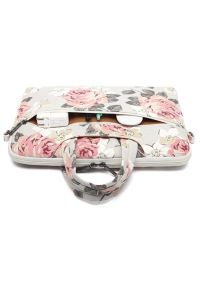 Torba na laptopa CANVASLIFE Briefcase 13-14 cali White Rose. Materiał: materiał. Wzór: aplikacja, kwiaty #2