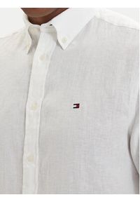 TOMMY HILFIGER - Tommy Hilfiger Koszula MW0MW41530 Biały Regular Fit. Kolor: biały. Materiał: len #2