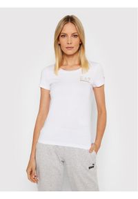 EA7 Emporio Armani T-Shirt 8NTT65 TJDQZ 1100 Biały Slim Fit. Kolor: biały. Materiał: bawełna #1