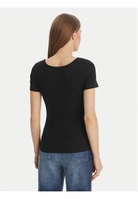 Morgan Bluzka 261-DAMOUR Czarny Slim Fit. Kolor: czarny. Materiał: wiskoza, bawełna #5