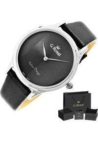 Zegarek Gino Rossi Czarny Zegarek Damski G.Rossi 11765A-1A1 Srebrna koperta. Kolor: srebrny, wielokolorowy, czarny #1