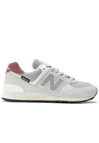 Buty New Balance U574KBR - szare. Okazja: na co dzień. Kolor: szary. Materiał: guma, syntetyk, materiał, tkanina. Szerokość cholewki: normalna. Model: New Balance 574