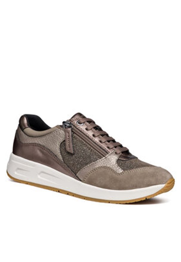 Geox Sneakersy D Bulmya D36NQB 0LY2N C6226 Beżowy. Kolor: beżowy. Materiał: skóra