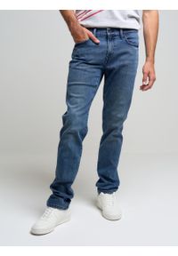 Big-Star - Spodnie jeans męskie Terry 352. Stan: obniżony. Kolor: niebieski. Styl: klasyczny