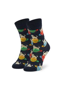 Happy-Socks - Happy Socks Skarpety Wysokie Dziecięce KLAI01-6500 Granatowy. Kolor: niebieski. Materiał: materiał