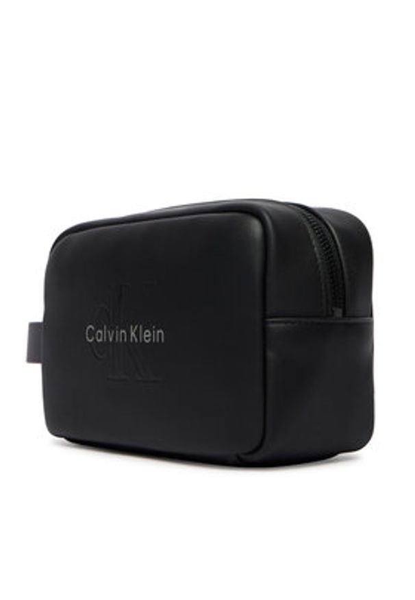 Calvin Klein Kosmetyczka Bold Dopp Kit LV04D1238G Czarny. Kolor: czarny. Materiał: skóra