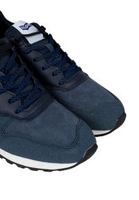 Gas Sneakersy "Alba NBX" | GAM223603 | Alba NBX | Mężczyzna | Granatowy. Kolor: niebieski. Materiał: skóra ekologiczna. Wzór: aplikacja
