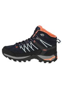 CMP - Buty trekkingowe damskie, Rigel Mid. Kolor: wielokolorowy, niebieski, czarny. Materiał: tkanina, materiał, skóra, syntetyk