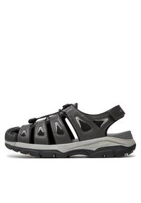 skechers - Skechers Sandały Tresmen-Outseen 204111/GRY Szary. Kolor: szary. Materiał: skóra #6