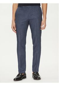 BOSS Garnitur C-Huge-Peak-252 50540764 Granatowy Slim Fit. Kolor: niebieski. Materiał: len, wiskoza #10