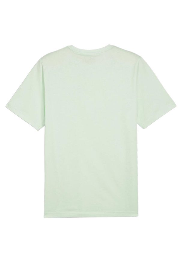 Puma - T-shirt Męski Logo Dwa Tony Essentials+. Kolor: zielony