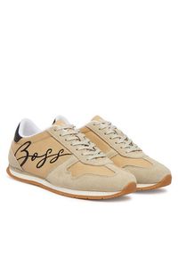 BOSS Sneakersy Levon 50563440 Beżowy. Kolor: beżowy. Materiał: skóra, zamsz #5