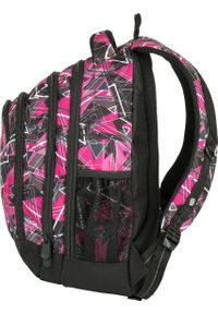 BAGMASTER Plecak Młodzieżowy Bagmaster Energy 7 F trzykomorowy czarny + różowy. Kolor: różowy, wielokolorowy, czarny. Styl: młodzieżowy #1