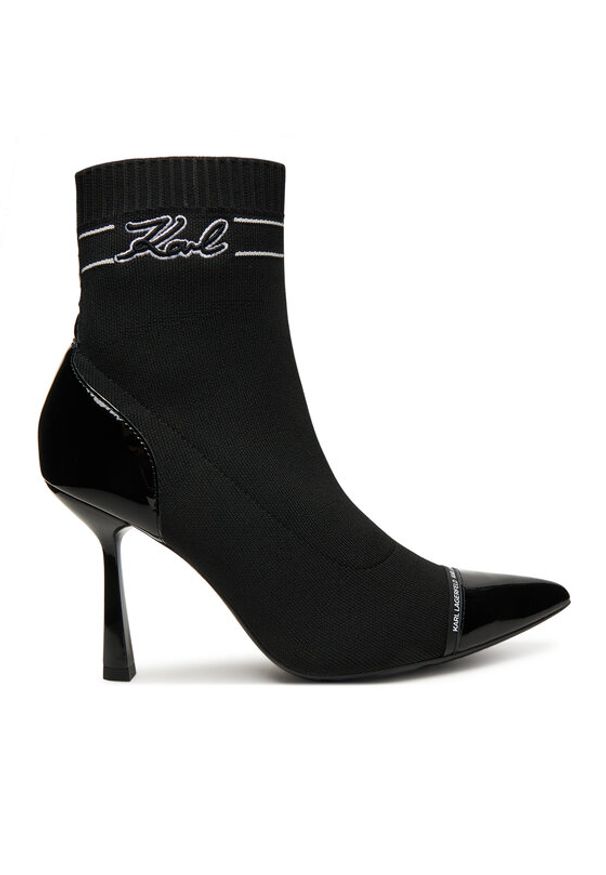 Karl Lagerfeld - KARL LAGERFELD Botki Pandara KL31357 Czarny. Kolor: czarny. Materiał: materiał