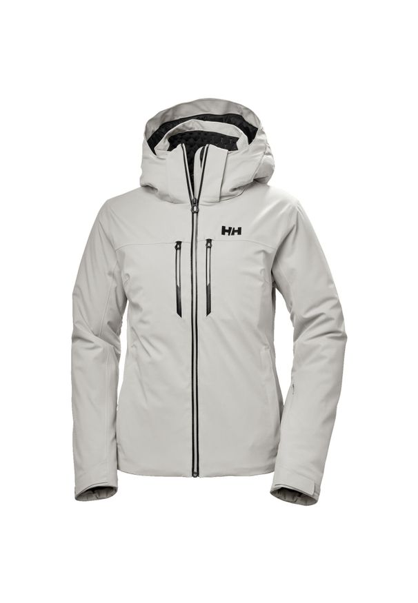 Damska kurtka narciarska Helly Hansen Alphelia Lifaloft. Kolor: szary. Sezon: zima. Sport: narciarstwo
