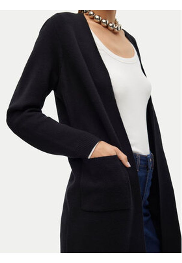 Vero Moda Kardigan Vmsaba 10309316 Czarny Regular Fit. Kolor: czarny. Materiał: wiskoza
