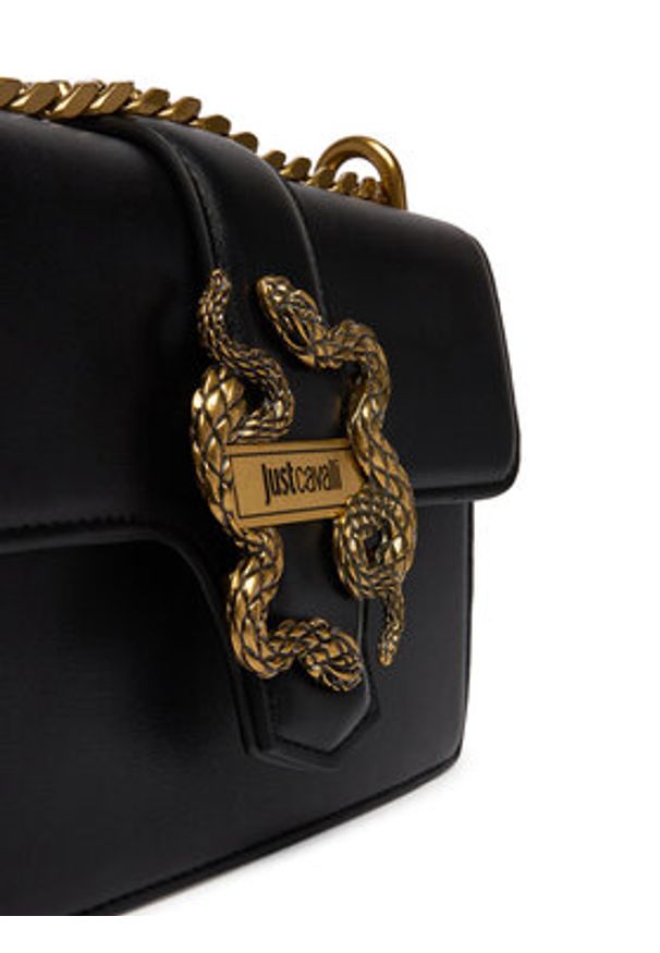 Just Cavalli Torebka 80RA4BAF ZSA89 Czarny. Kolor: czarny. Materiał: skórzane