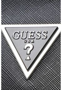 Guess - GUESS Czarna męska torba podróżna Milano. Kolor: czarny. Materiał: skóra ekologiczna #5