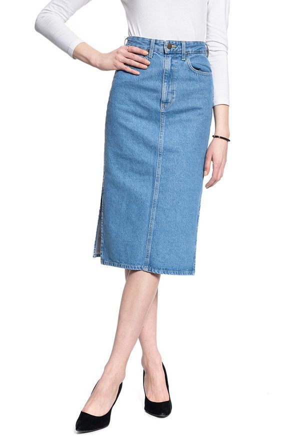 Lee - LEE THELMA SKIRT DAMSKA SPÓDNICA JEANSOWA CLEAN CALLIE L38EGAZE 112108145. Materiał: jeans
