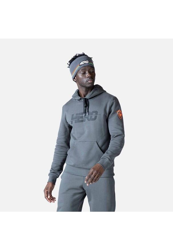 Bluza narciarska męska Rossignol Hero z kapturem. Typ kołnierza: kaptur. Kolor: szary. Sezon: zima. Sport: narciarstwo