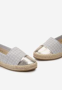 Renee - Niebieskie Espadryle z Tweedowego Materiału z Plecionką na Podeszwie Hexiria. Kolor: niebieski. Materiał: materiał. Styl: elegancki